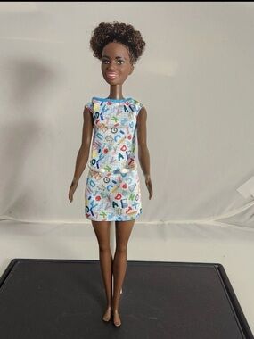 Barbie Career Teacher African American Afro Med Dark Complexion Open Mouth Smile